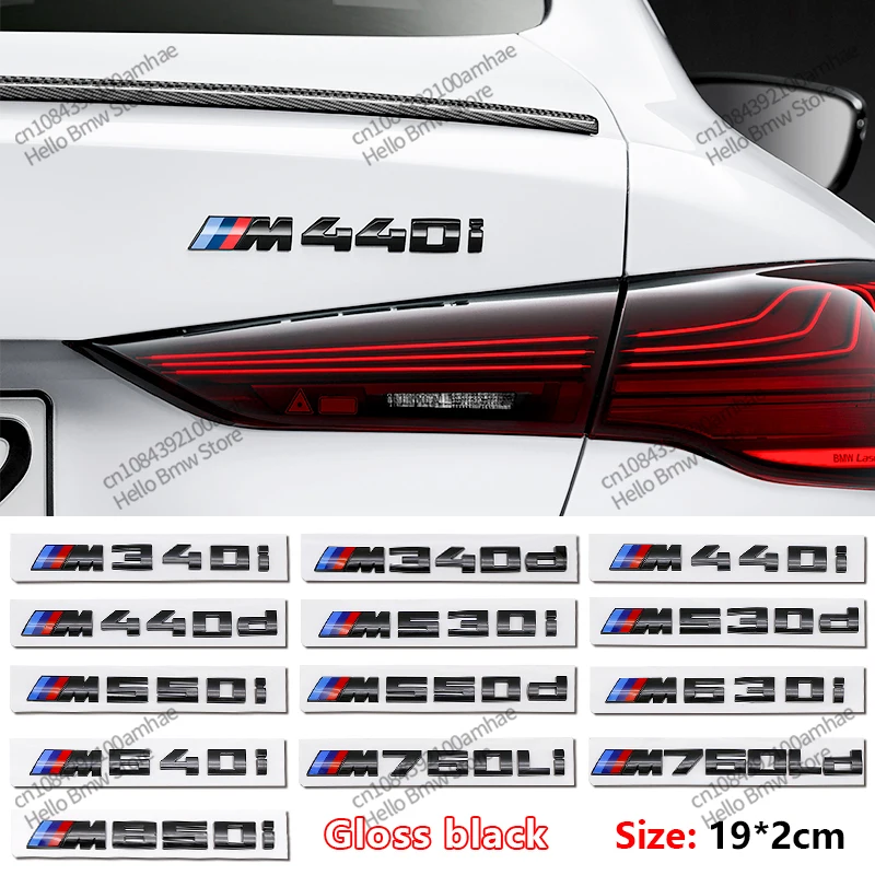 3d ABS BMW M Logo M 340i 340d 530i 530d 550d 550i 760i 850i Emblem Badge Car Rear Trunk Sticker For BMW F20 F40 F22 F44 G30