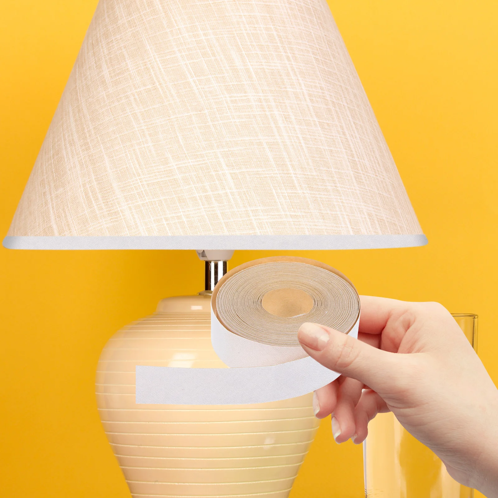

2pcs 2 Rolls Lampshade Edge Strip Cloth Strips DIY Side Cover Edging Tape Accessories Lamp Shade Material Self Adhesive
