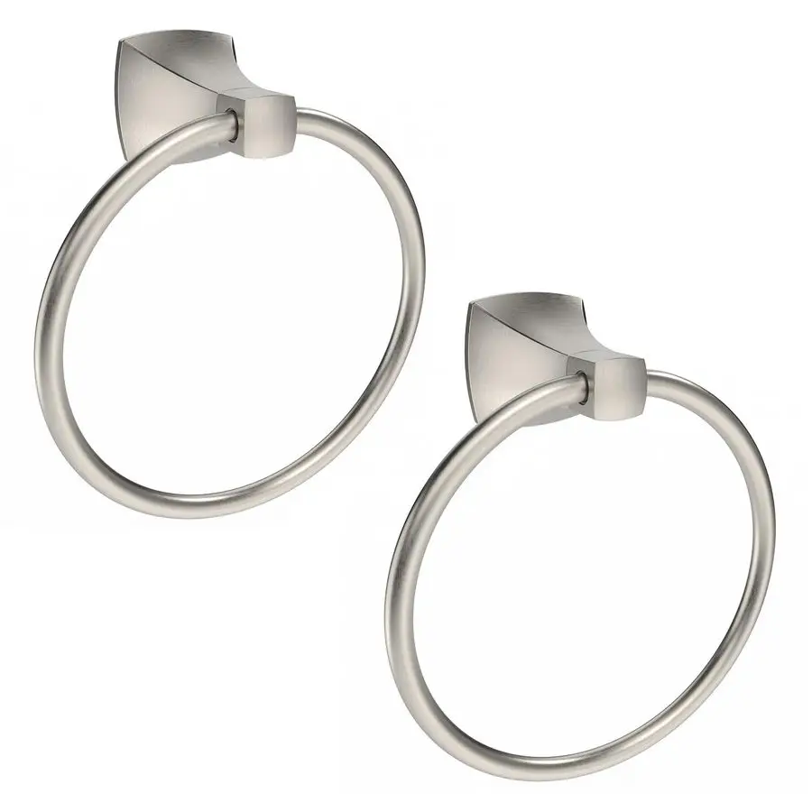 

Towel Holder for Bathroom Brushed Nickel Towel Ring Stainless Steel and Zinc Alloy Towel Hanger Wall Mount for Bath, Kitchen, 2