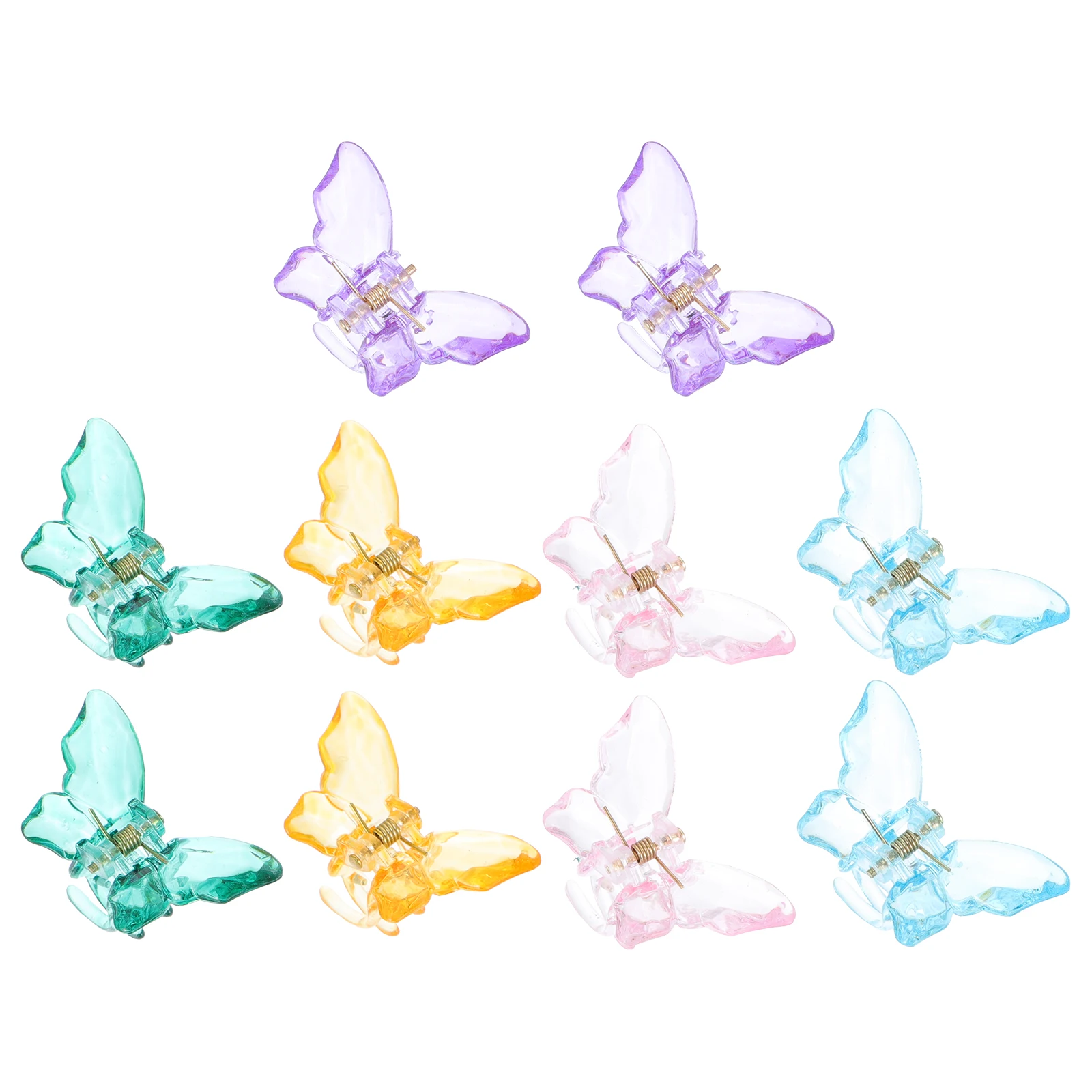 

10pcs Butterflies Claw Small Acrylic Hair Jaw Clips For Women Styling Accessories Durable Daily Use Hair Claw Clips