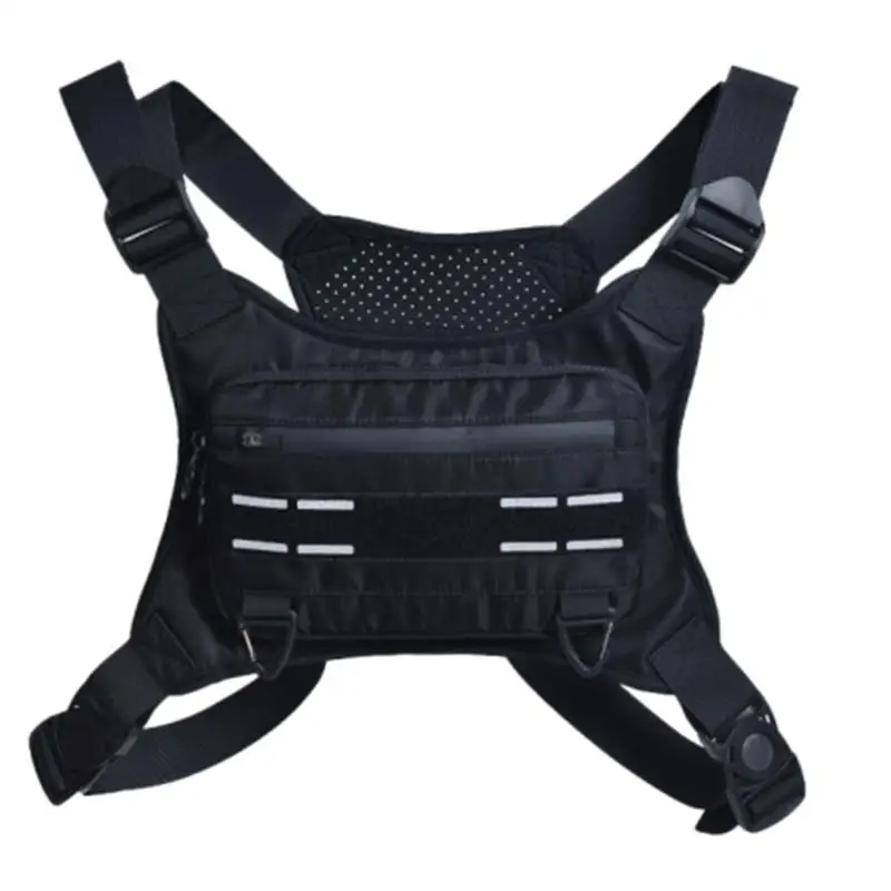 Running Vest Bag Adjustable running chest bag Reflective Front Chest Pack With Phone Holder Breathable cycling Vest for sport