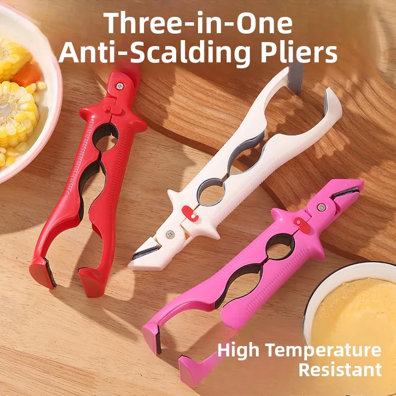 Tee-In-One Silicone Kitchen Clamp Anti-Scalding Bowl Di Plate Clamp Creative Home Use Heat Resistant Di Holder