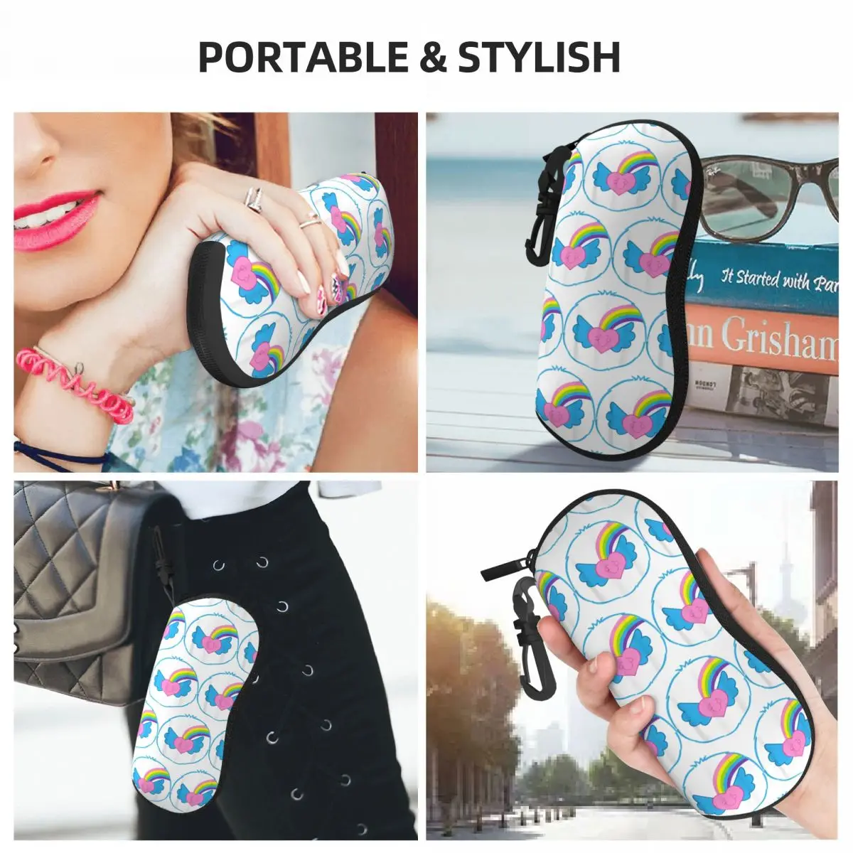 Care Bears Dream Bright Belly Glasses Case Protective Box Eyewear Protector Vintage Eyewear Container