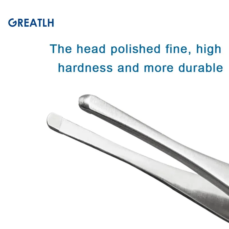 90mm Round Tip Tweezers Eyelash Forceps Eyelash Tweezers Ophthalmic Instrument Stainless Steel