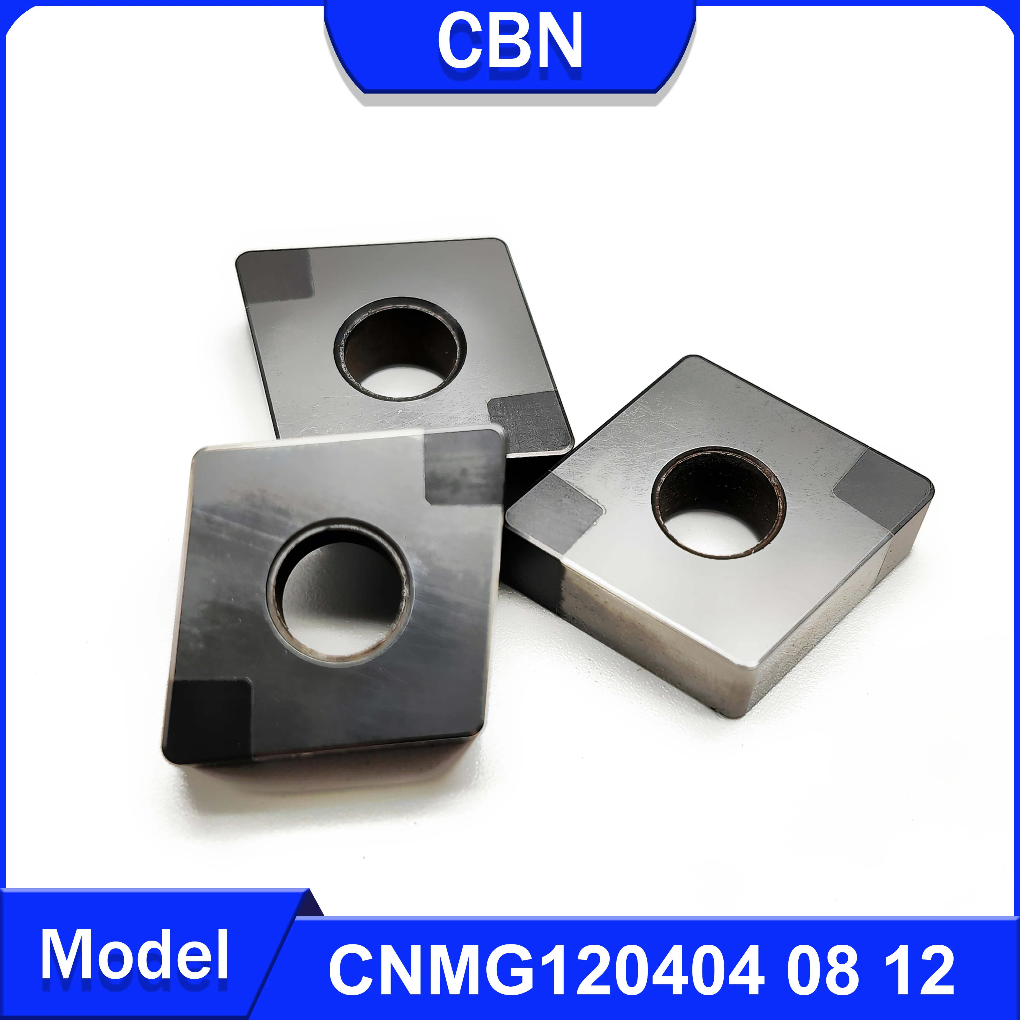 Cnc Cnmg120404 Cnmg120408 Cnmg120412 Cbn Usinagem de Ferramentas de Torneamento Materiais de Alta Dureza Aço Duro e Ferro Fundido