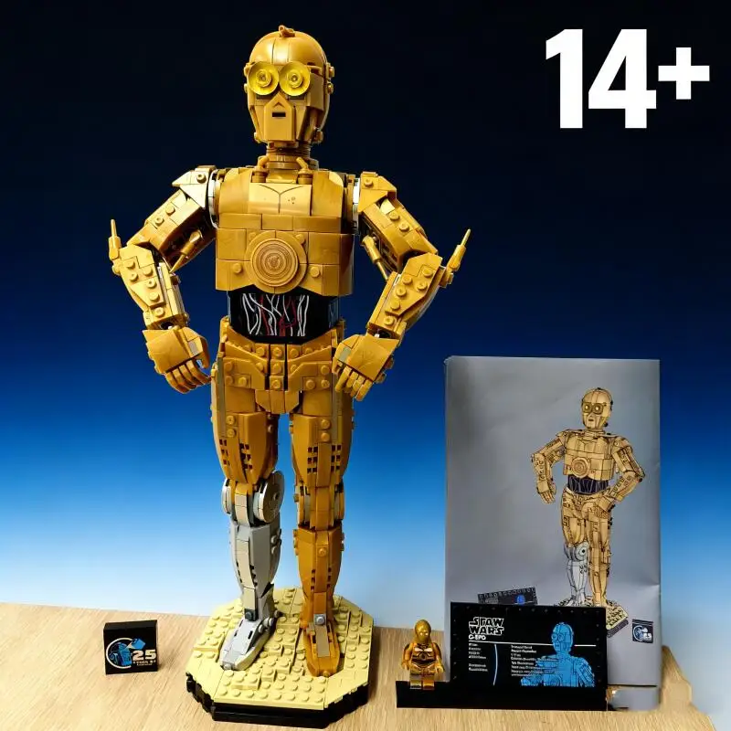 In stock  2026 1138pcs Hot Toy UCS Star Battle C 3PO Robot 75398 Union Assemble Puzzle Building hristmas Gift