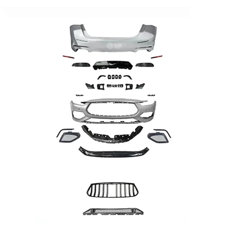 

PP Material Car Bumpers Body Kits For Maserati Ghibli Upgrade Front Rear Bumper Grille Auto Parts Assembly