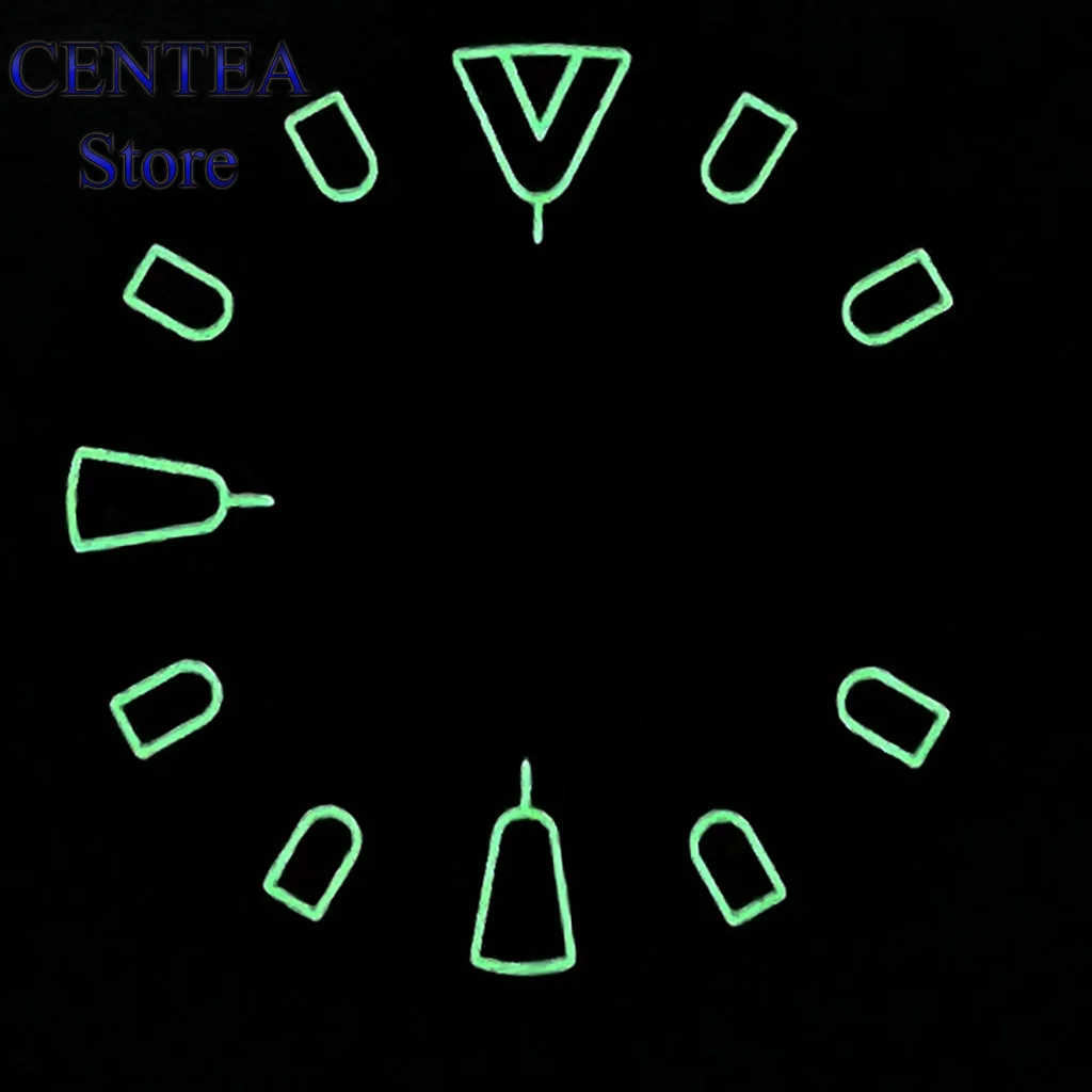 RICHUS 28.5mm quadrante per orologio sterile nero verde luminoso fit NH34 NH35 movement fit 3/3.8/4.2 in punto crown muslimah