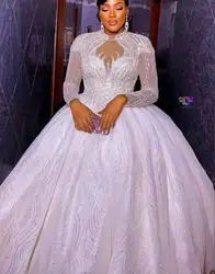 Customized African Plus-size Wedding Bride Fish Tail Removable Wedding Dress Embroidery Pearl High Quality Wedding Dress
