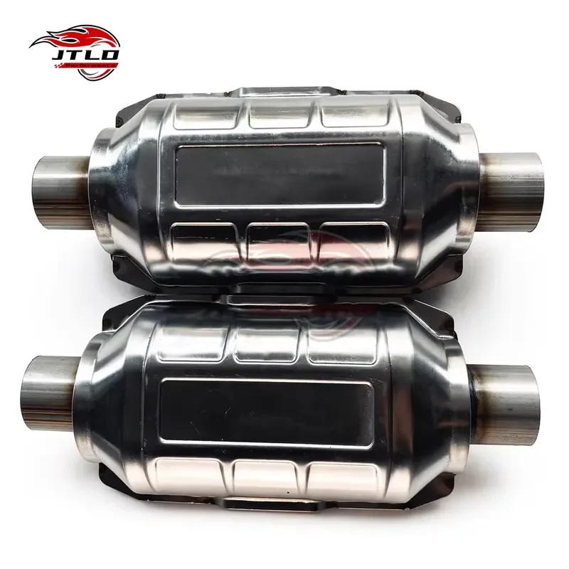 Universal EPA OBDII Three Way Catalytic Converter with Double 120x80x50mm Substrate High Flow Exhaust Catalyst