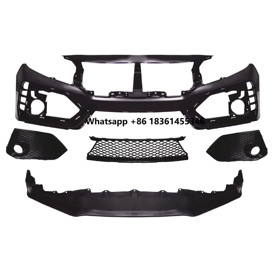 

Auto Car Body Part New Front Bumper Assy For For Civic 2016-2021 PP Material Upgrade Typer Style Front Bumper