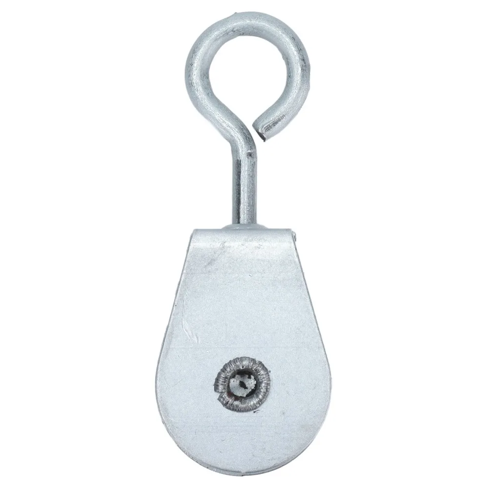 25pcs Zinc Plated Iron Zinc Plated Iron Pulley Plastic Grooved Cavity Farm Cable Pulley Assembly Silver Disassemblable Structure