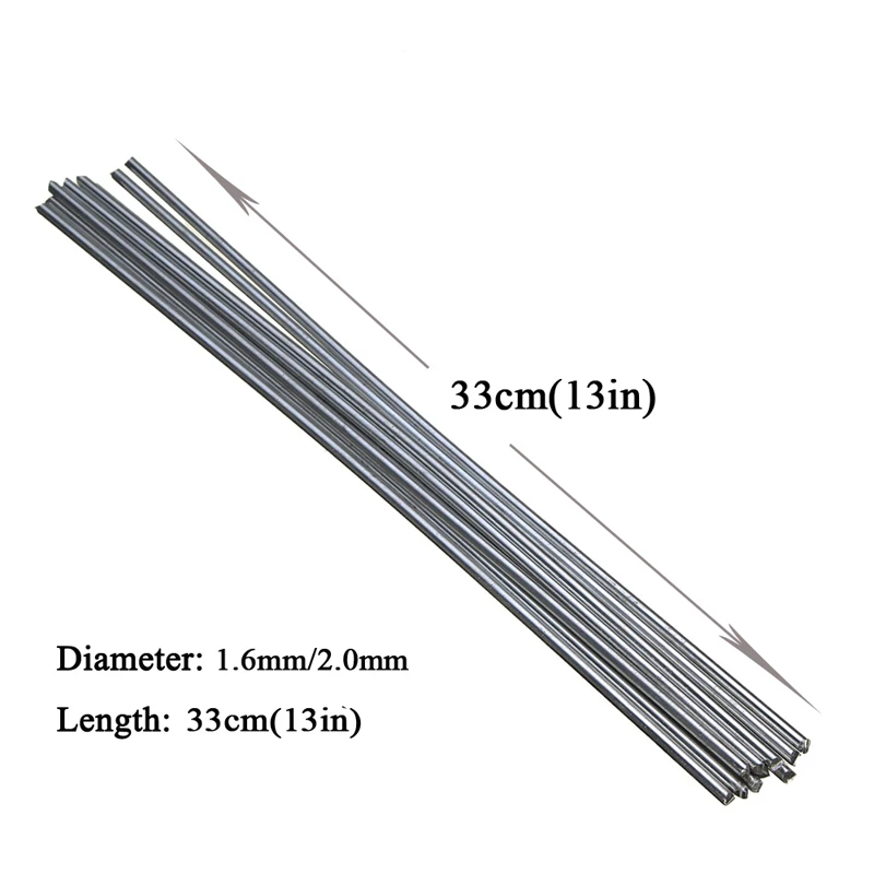 10/20Pcs Low Temperature Easy Melt Aluminum Universal Silver Welding Rod Cored Wire Rod Solder No Need Solder Powder Weld Bar