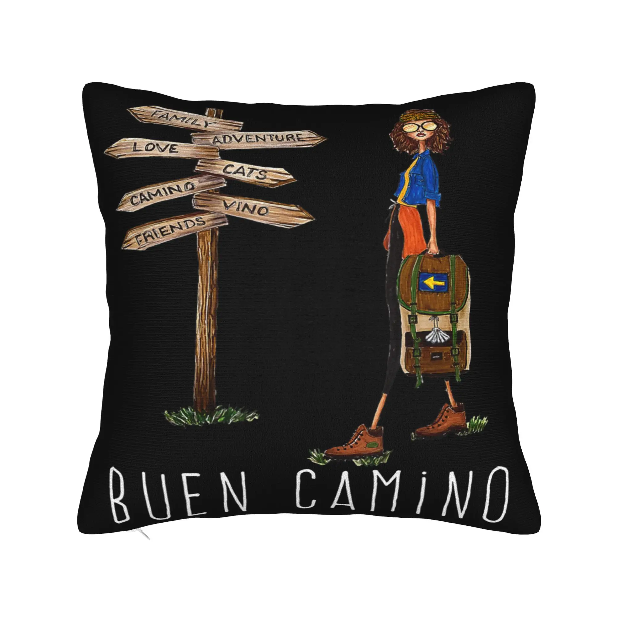 Camino de Santiago 2026  Pillow Cover Merch Printed Cushion Cover Gift  Throw Pillow Case Cover Home Multi-Size