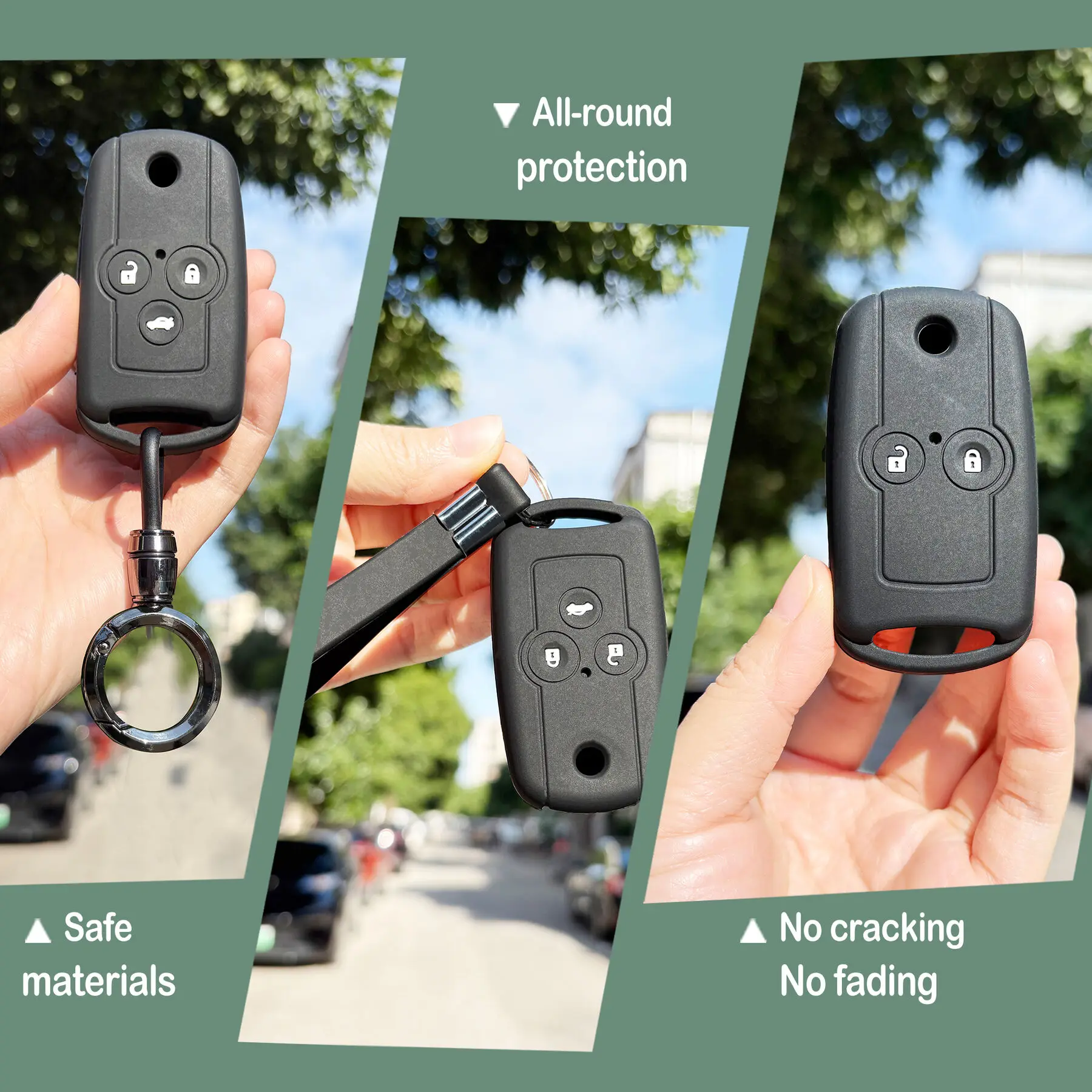 Funda suave para llave para Honda Accord 8 Icon Civic IX G9 CRZ Fit City Odyssey, accesorios para automóvil, llavero, tapas para llaves de coche