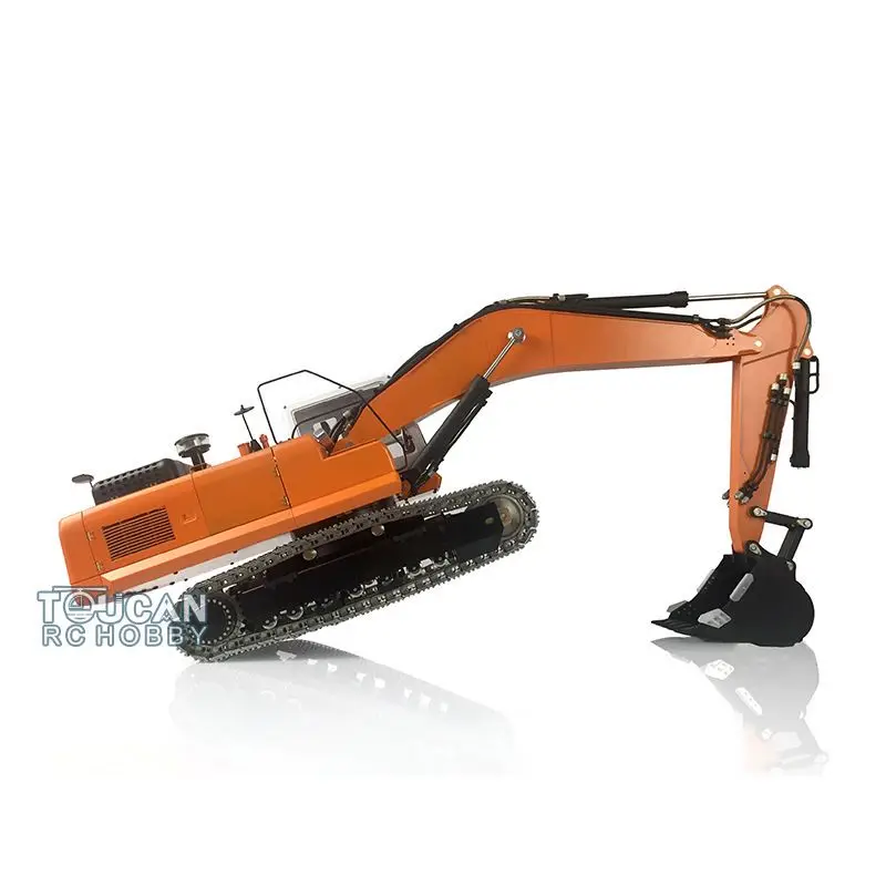 Gifts LESU 1/14 AC360 Hydraulic RC Excavator Metal Tracks Radio Painted Orange KIT Controlled Digger Trucks Model THZH0899-SMT2