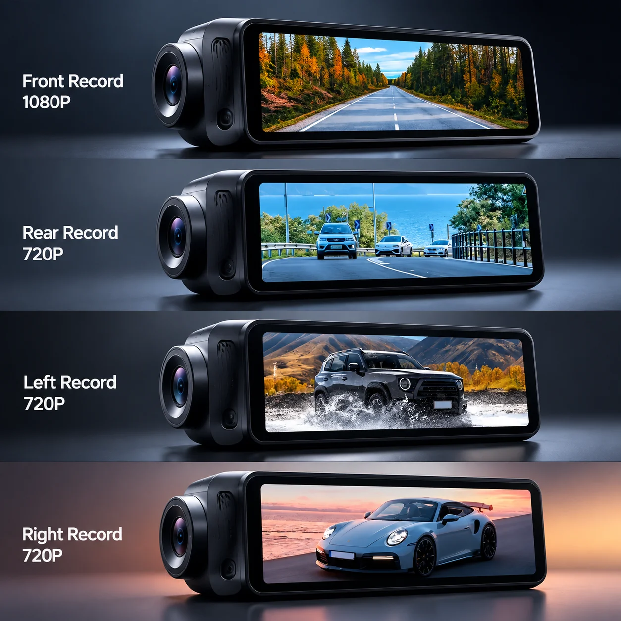 Dört Kameralı 1080P Araç İçi K - Dual Screen Portable Monitor Extender incelemesi ve fiyatı