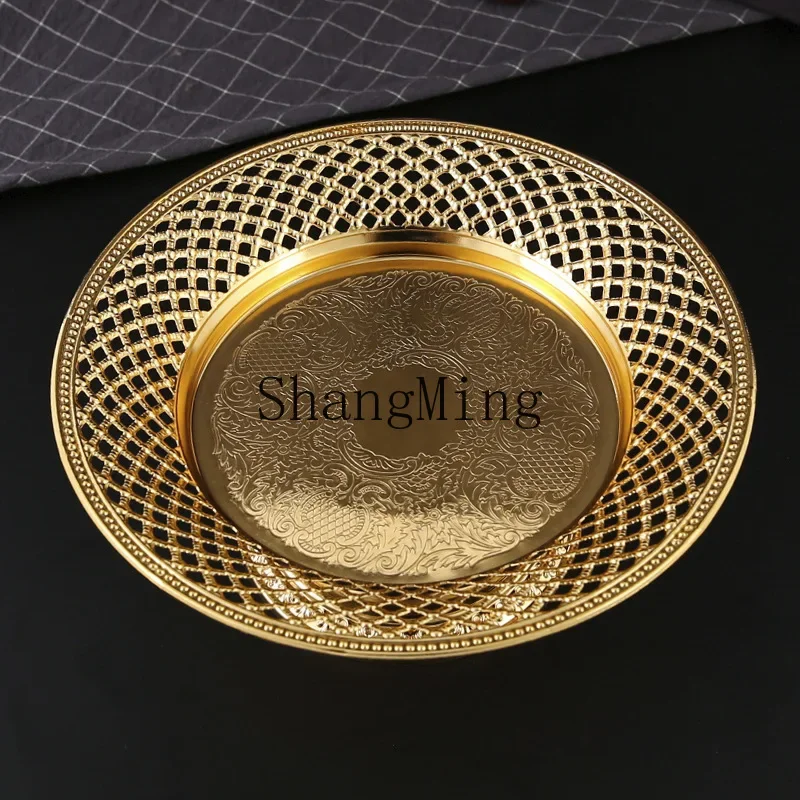 

CL Metal Fruit Banquet Plate Household Decoration Tray Pastry Snack Plate Decoration
