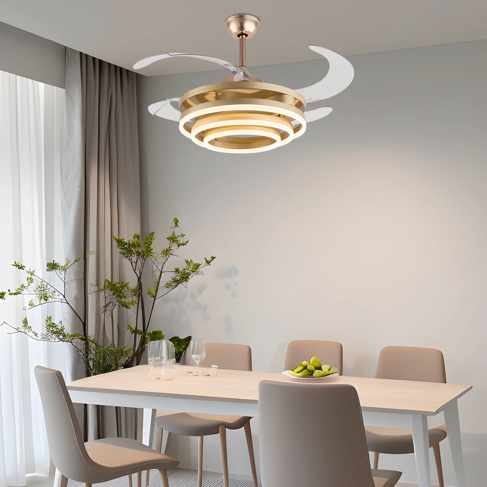 Modern Ceiling Fan with Light LED 42