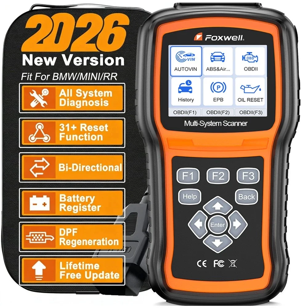For BMW All System Bidirectional TPMS Active Test FOXWELL Car OBD2 Scanner Automotive Diagnostic Tool Free Update