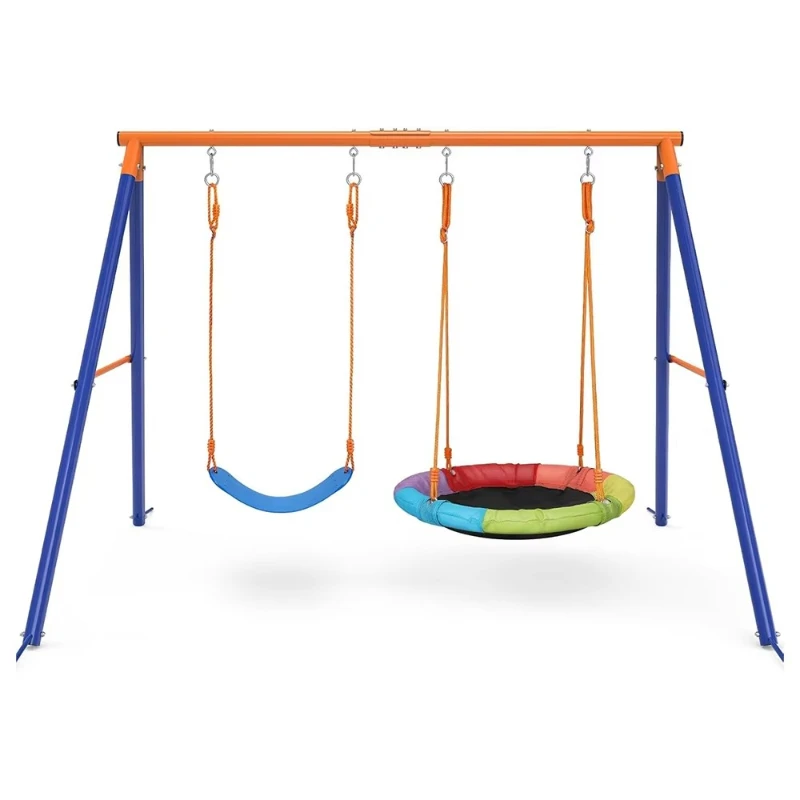 Outdoor Hanging Chair Swing Sets for 300kg Capacity Easy Assembly-Wholesale Backyard Playground Equipment