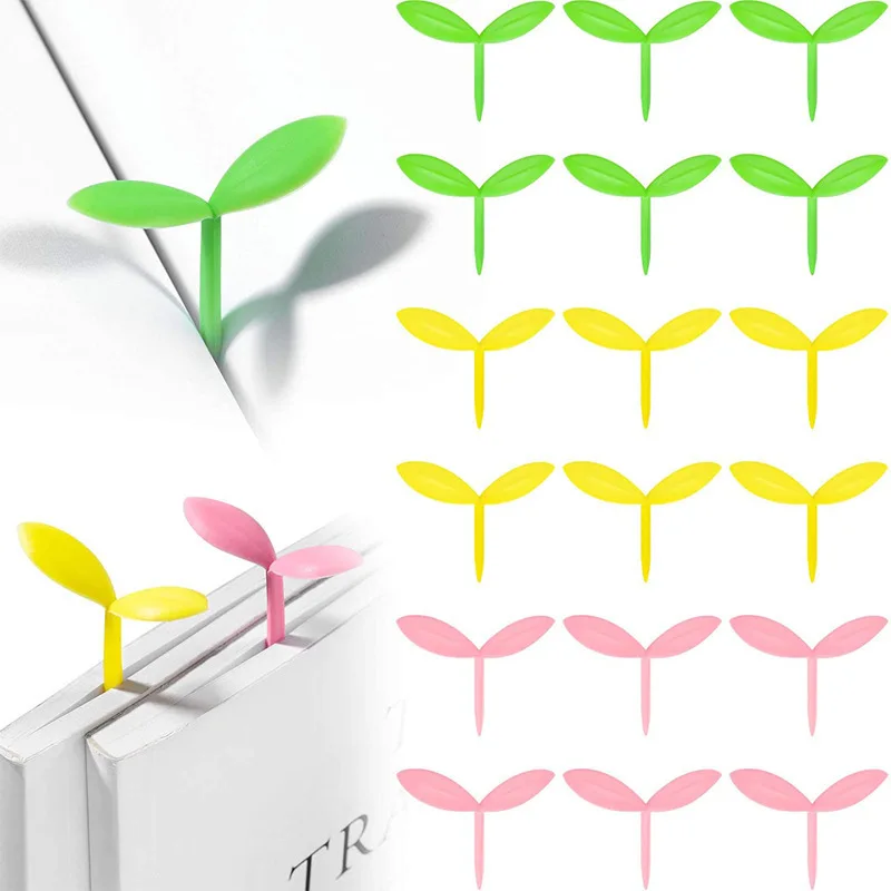 Silicone Creative for Bookworm Green Bookmarks Little Leaves Bookmark Grass Buds Bookmark Sprout Bookmark Little Grass Bud