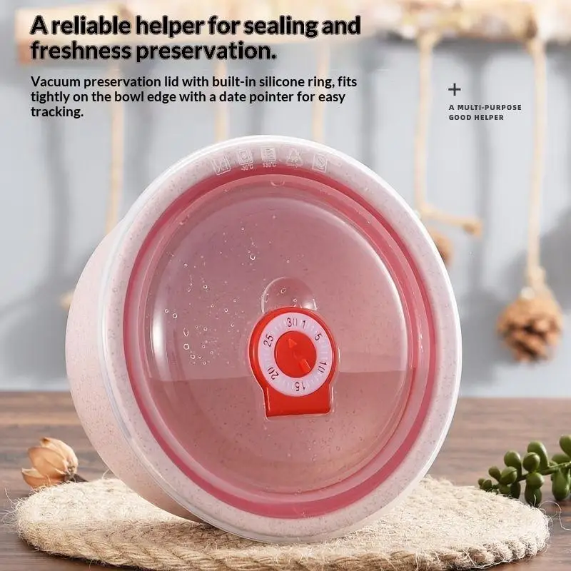 3Pcs Wheat Straw Fresh Keeping Bowl Set With Lids Microwaveable Dishwasher Safe Reusable Lunch Boxes for Work