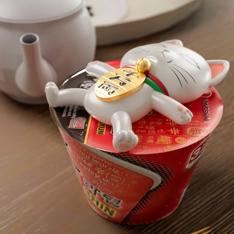 

Dan Da Dan Turbo Granny Maneki Neko Action Figurine Modeling Cat Customized Model Toy Collection Pressed Instant Noodles Gift