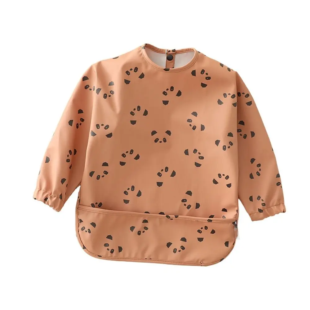 

Мягкий машинный моющийся детский нагрудник с защитой от беспорядка, регулируемый нагрудник с длинными рукавами, водонепроницаемый нагрудник для кормления детей 6-54 месяцев