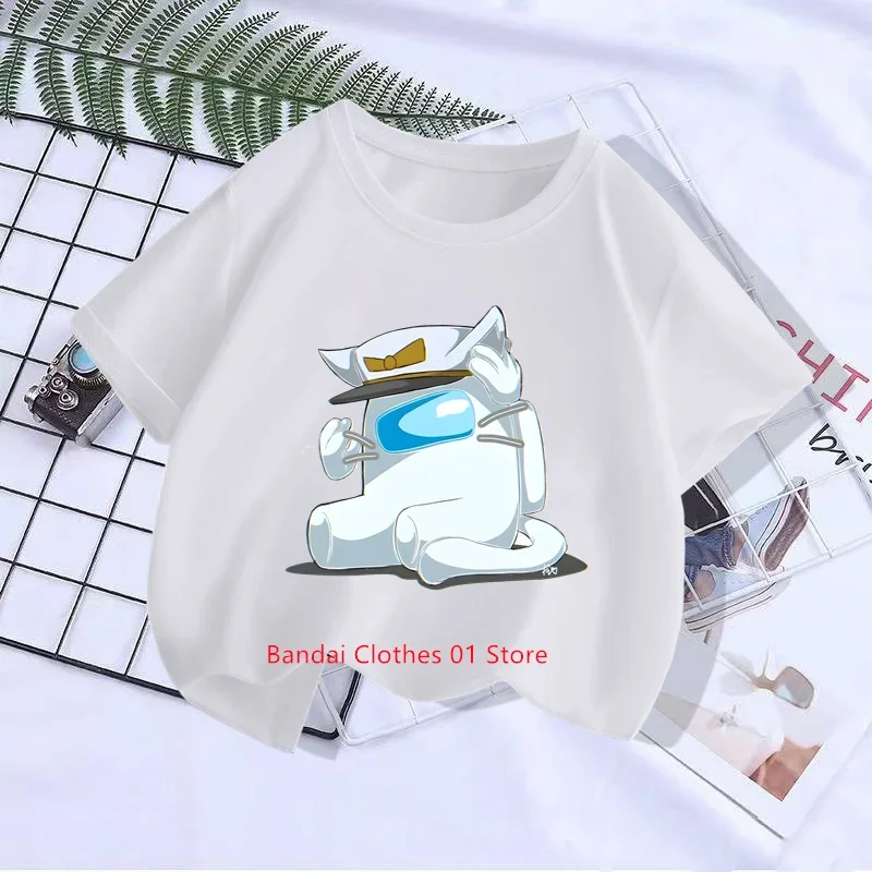 2025 among drip T-Shirt vintage summer clothes anime clothes boys girls graphic kid t shirts 4-14Years