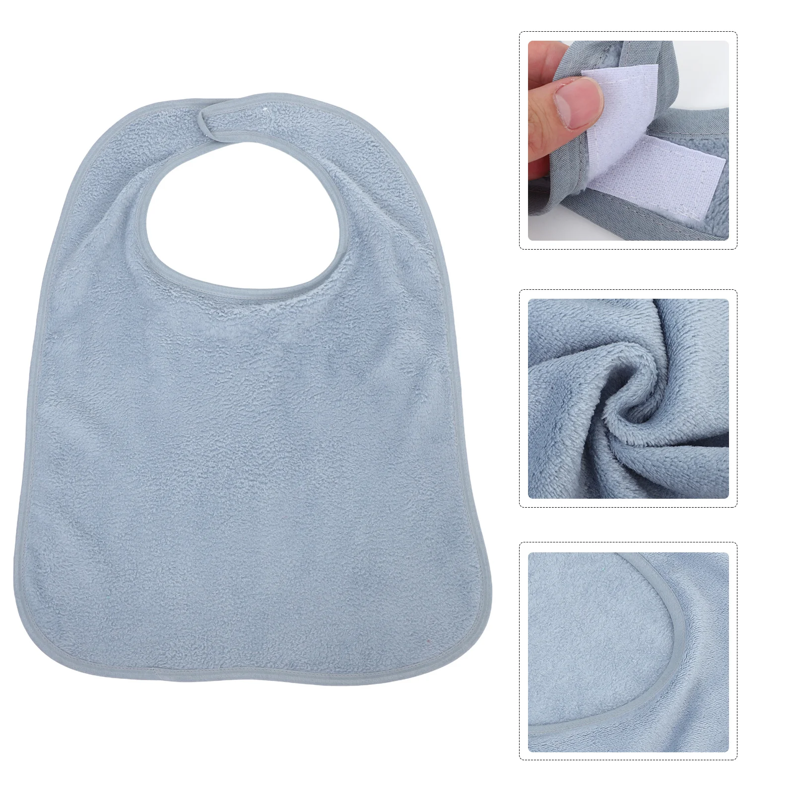 

Adult Reversible Polyester Bib Soft Warm Waterproof Oilproof Large Bib for Elderly Disabled Men Women Dining Clothing Protectors