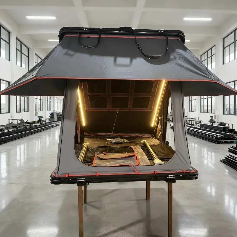 Triangle Hard Shell Roof Tent for SUV Car Aluminum Honeycomb Panel Waterproof Windproof Outdoor Camping