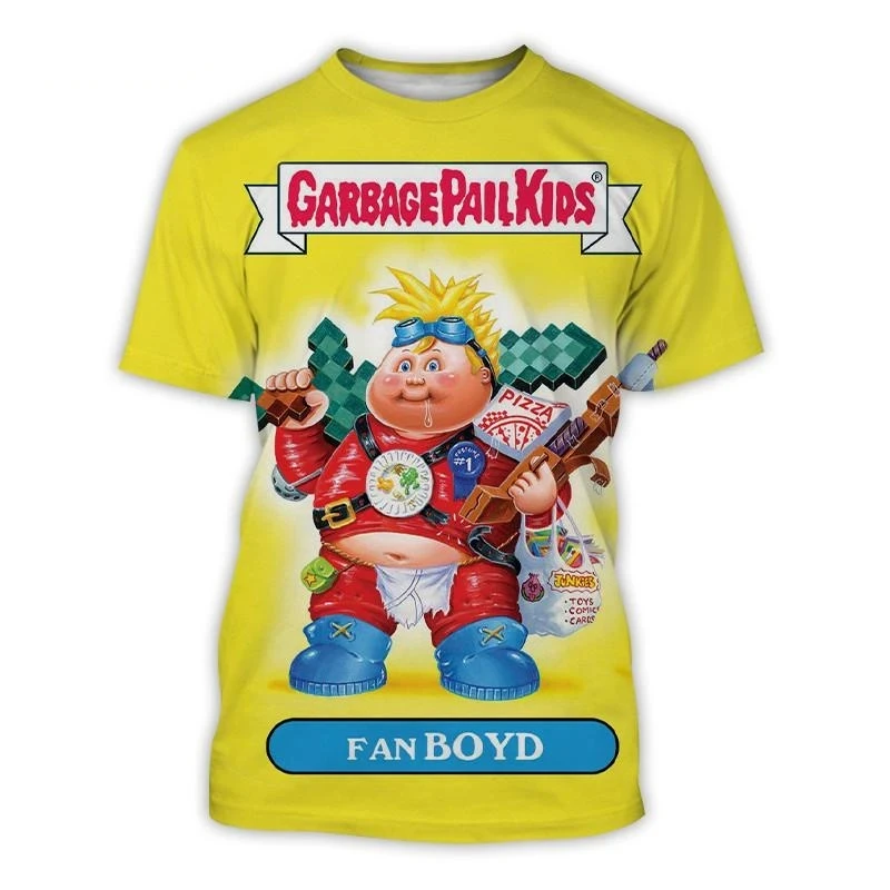 Funny Cartoon Garbage Pail Kids 3D Print T Shirts For Men Short Sleeve T-shirt Tops Fashion Harajuku Y2k Unisex Clothing