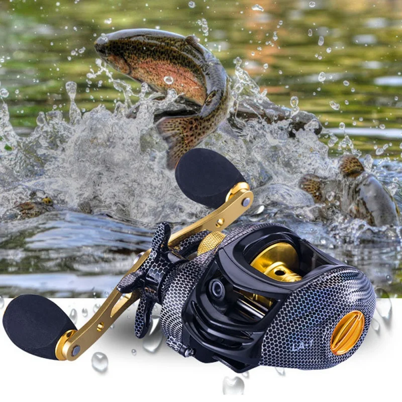 Reel Aluminum Spool Casting Fishing Reel casting reel Fishing Accessory Baitcasting Reel 7.2:1Gear Ratio Max Drag