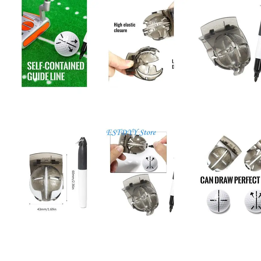 

G6DE Golf Drawing Marker Line Template Liner Drawing Marking Alignment Putting Tools