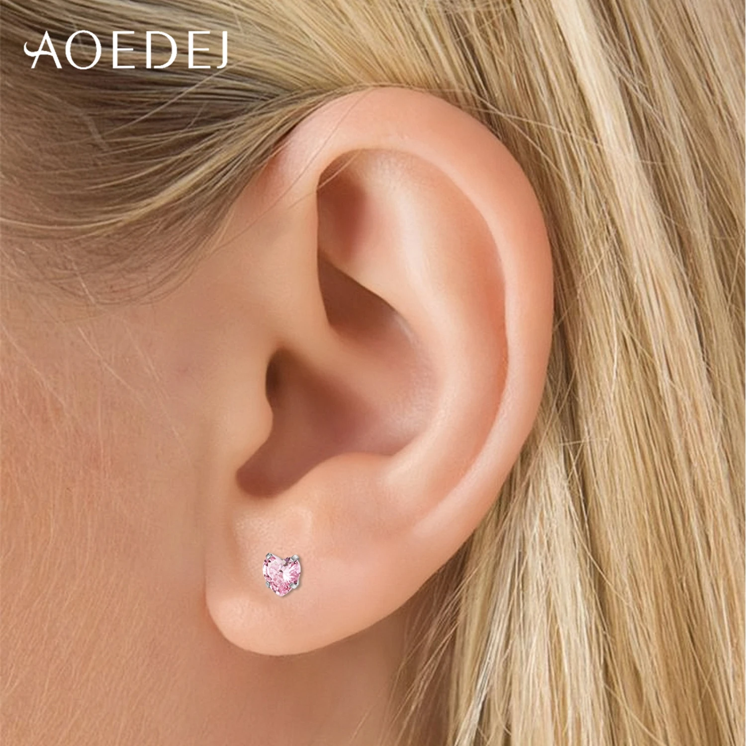 AOEDEJ 1 PC Stainless Steel 16G Flowers Star Shape Ear Studs 3MM CZ Crystal Stud Earrings Ear Piercings Helix Cartilage Jewelry