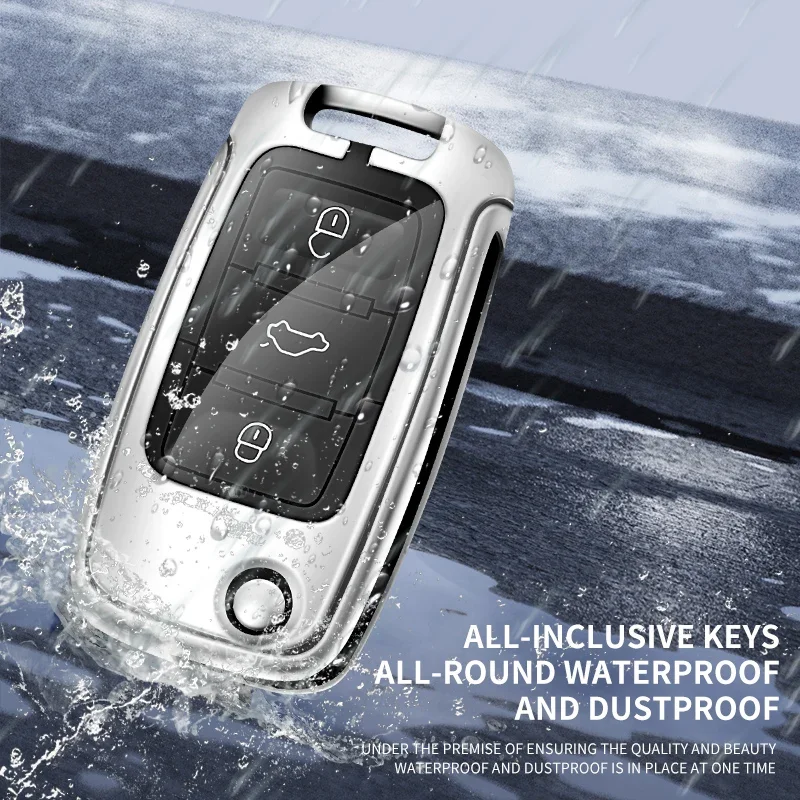 Funda de llave de aleación de Zinc de TPU para coche, accesorios de decoración Interior para VW, Volkswagen, GOLF 5, MK5