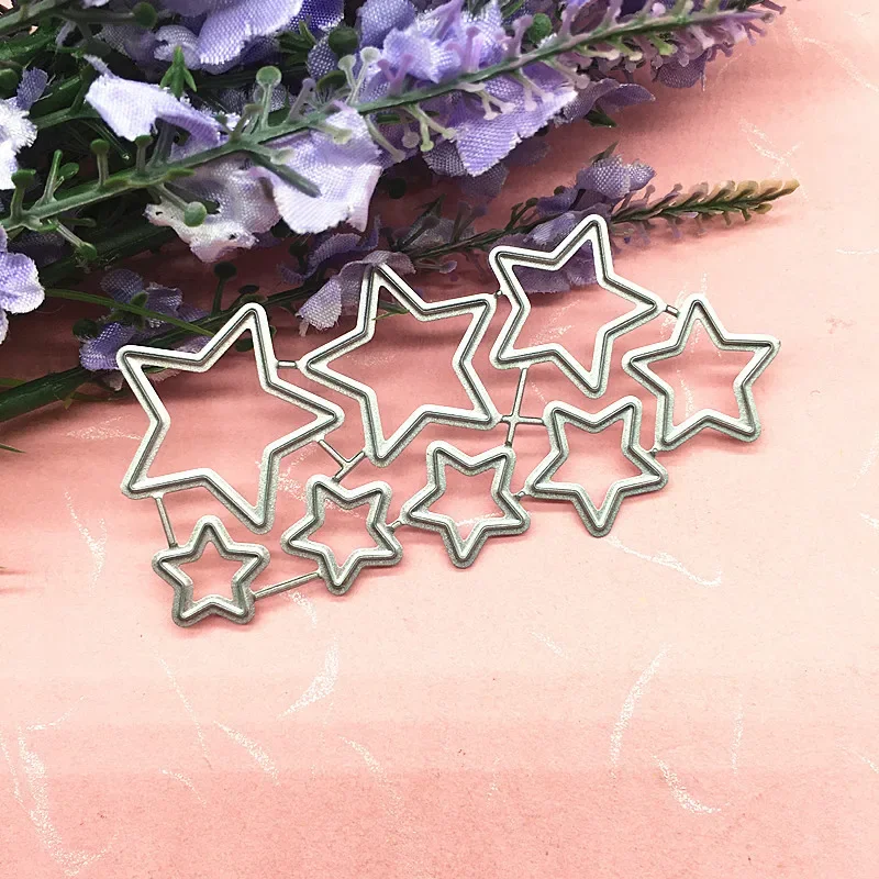 Five-pointed Stars Metal Cutting Dies Mold Knife Scrapbooking Stencil DIY Embossing Craft Card Making