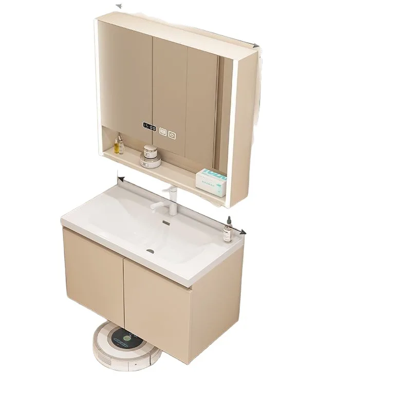 Toilet, bathroom cabinet, combination, small apartment, ceramic integrated basin, washstand