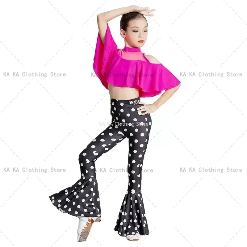 Kids Cha Cha Samba Rumba Salsa Tango Dance Clothes Girls Competition Party Ballroom Latin Dance Costume Child Practice Dresses