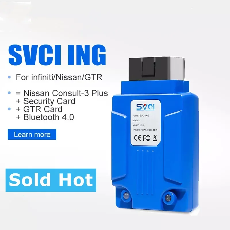 SVCI ING for Infiniti / Nissan / GTR Professional Diagnostic Scanner Support Programming Update from For Nissan Consult 3 Plus