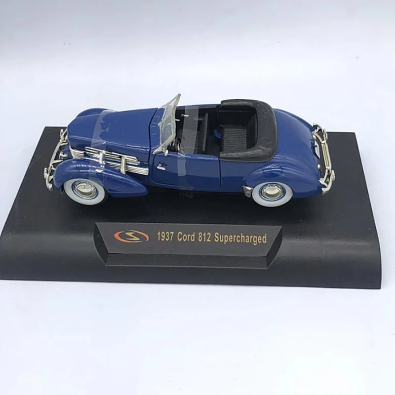 Tem falhas liga de singatura 1/32 1937 cabo 812 modelo de carro supercarregado clássicos lembrança presente exibição estática