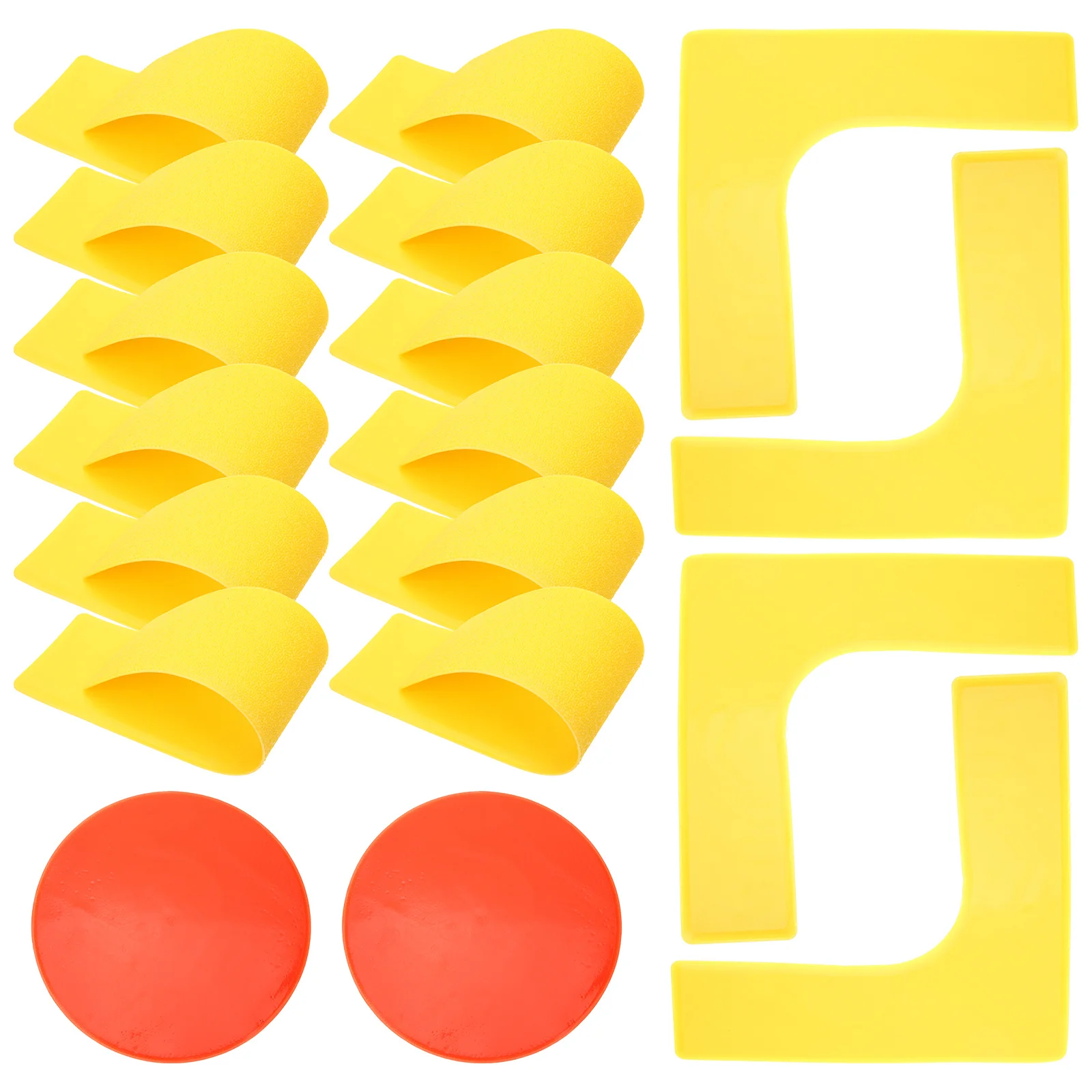 مجموعة واحدة من علامات بقعة الأرضية الرياضية المقاومة للتمزق وغير القابلة للانزلاق علامات مسطحة مستديرة لكرة القدم وكرة السلة والتدريب الرياضي