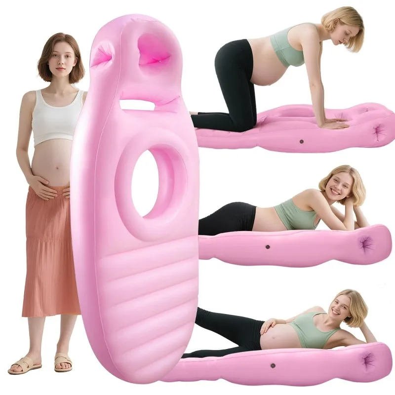 

【24H SALE】Inflatable Pregnancy Pillow,Airbed With Belly And Head Hole For Comfort.Best Prone/Side Lying Support For Pregnant Wom