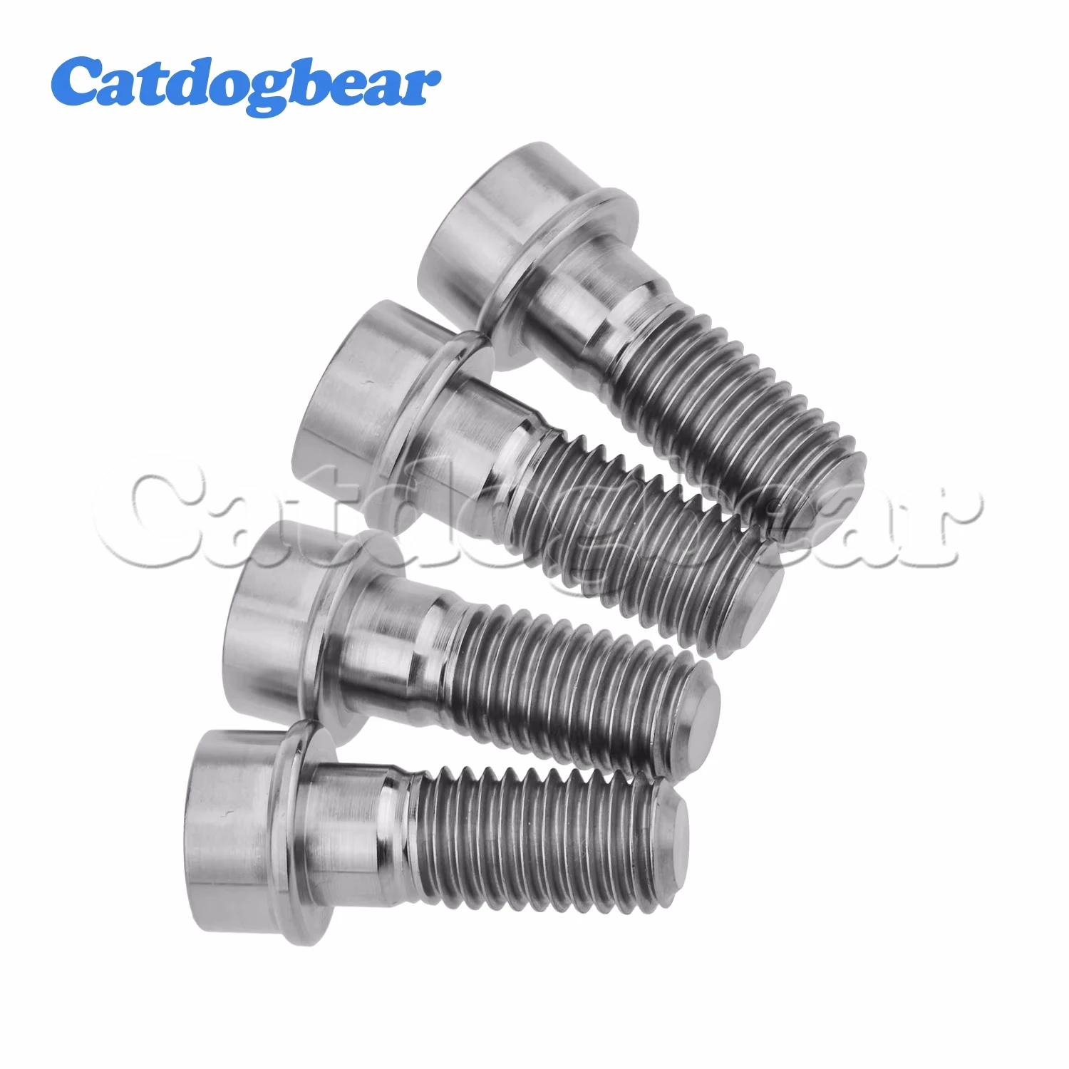 Catdogbear 2/4Pcs M10 x 25mm 1.25/1.5 Pitch Titanium Ti Screw Bolt Thread Screw Motorcycle Bolts for Bike Brake Cycling Bolt