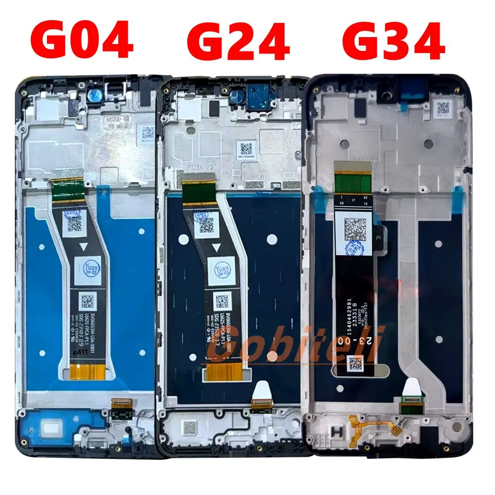 

For Motorola Moto G04 G24 G34 LCD Display Touch Panel Digitizer Assembly Screen Replacement For Moto G34 LCD With Frame