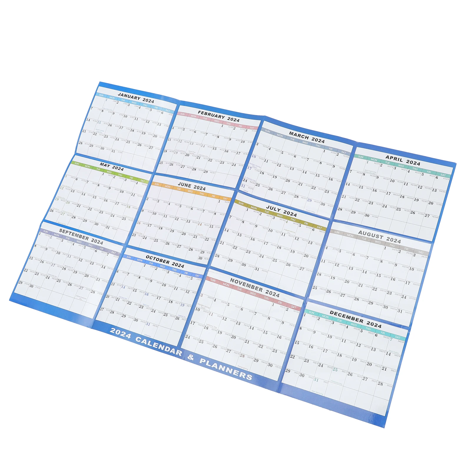 

1Set Clear Printed Wall Calendar 2024 Monthly Dry Erase Hanging Calendar for Office Accessories Home Supply Simple Functional