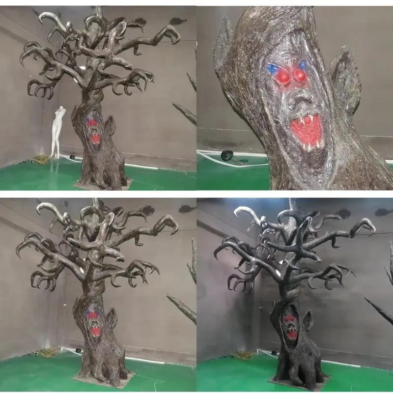 500cm Artificial Halloween Ghost Tree Root Garden Decoration High Imitation Fiberglass Trunk Custom Size Outdoor Yard Decor