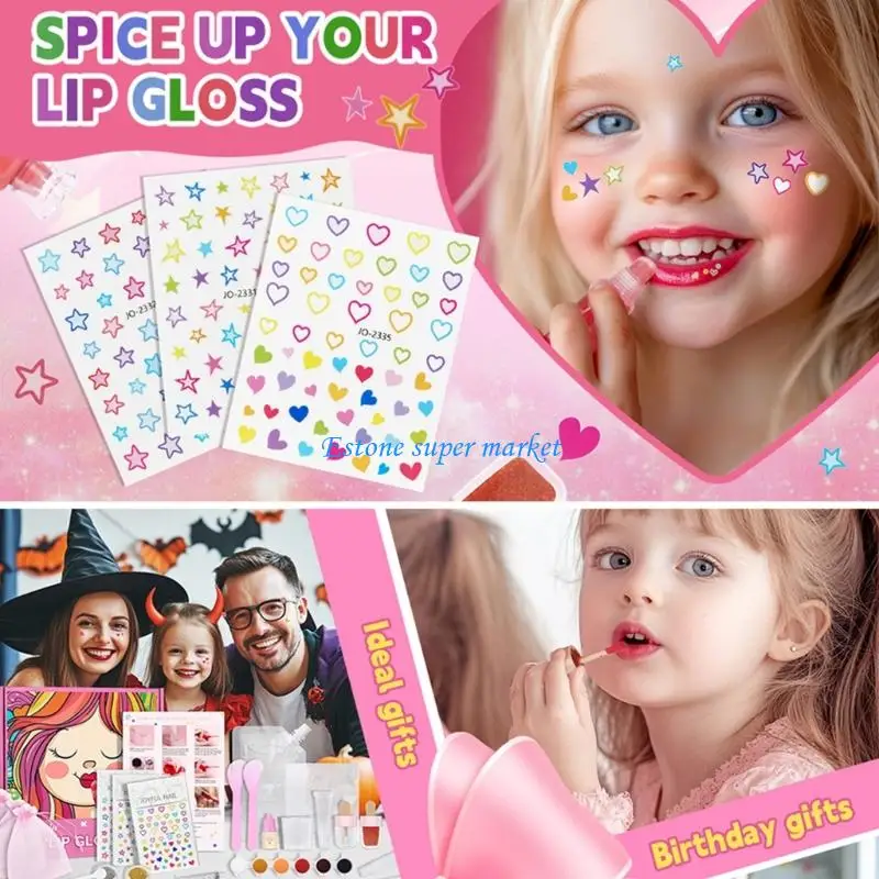 090B Popular Lip Gloss Kits Set Toy For Kids Creative Fun Activity Girl Crafting Toy