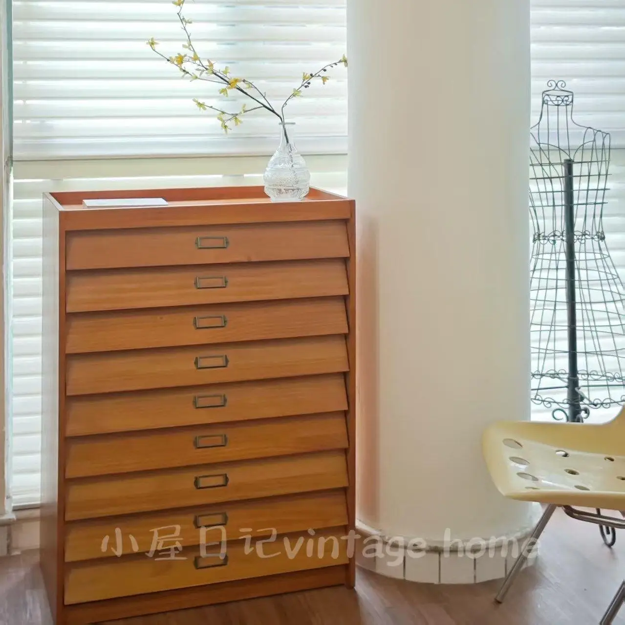 LTT solid wood retro multi-pump cabinet household sundries storage locker living room antique side cabinet